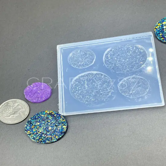 Druzy Variety Palette Circle 30mm and 20mm(B5) {4}