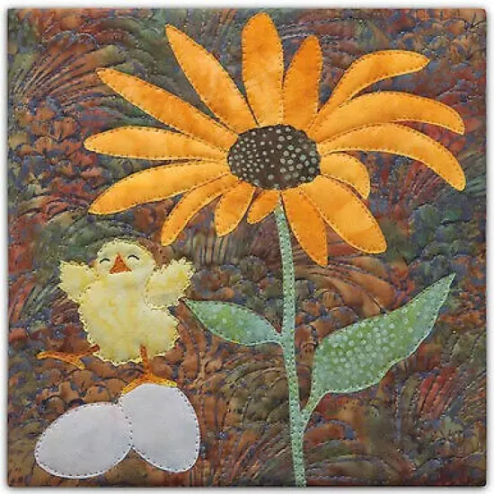 Truly McKennaAll Cooped Up, ACU04 Hello World 8"x8 Fabric Art Print Panel {1}