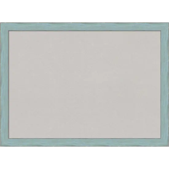Sky Blue Rustic Wood Framed Corkboard, Grey Cork {1}
