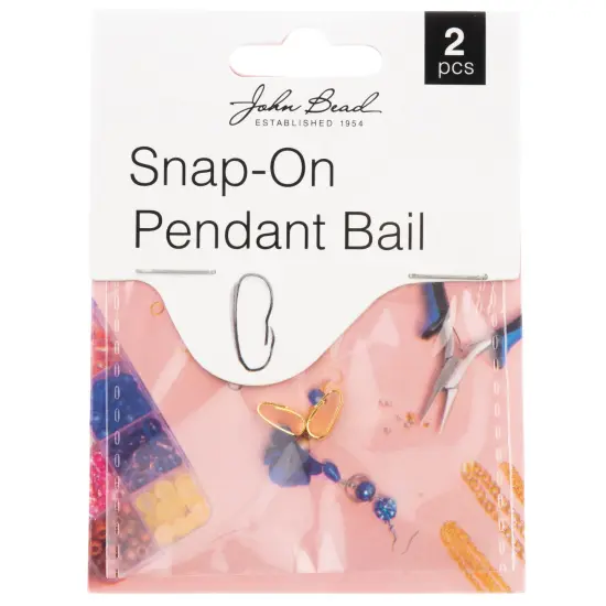 John Bead Snap-On Pendant Bail 9mm 2/Pkg-Gold {1}