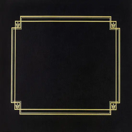 Great Papers! Linen Certificate Cover with Gold Foil Crest, Black, 12" x 9.375"(folded) with Die-Cuts for 8.5" x 11" Documents, 3 Count {1}