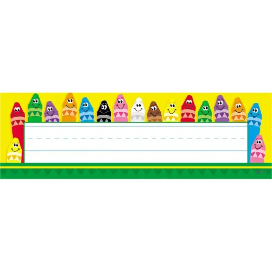 Colorful Crayons Desk Toppers&reg; Name Plates, 36 Per Pack, 6 Packs {2}