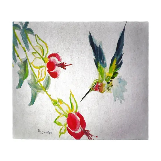 Betsy Drake Betsy's Hummingbird 30 X 50 Inch Floral Comfort Floor Mat {1}