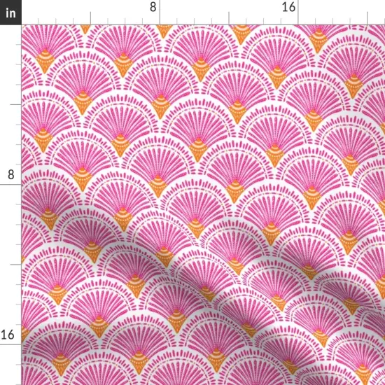 Various Fabrics by the Yard or Fat Quarter Hot Pink Arches Orange Geometric Abstract Colorful Graphic Vibrant Custom Printed Fabric by Spoonflower {2}