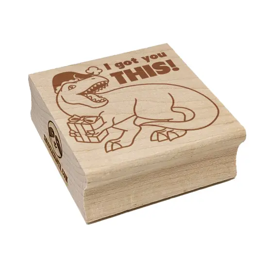 T-Rex I Got You This Gift Tyrannosaurus Rex Christmas Dinosaur Square Rubber Stamp for Stamping Crafting {2}