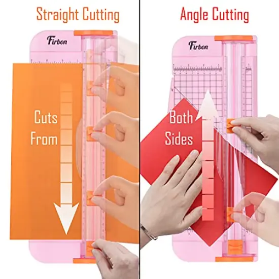 A4 Paper Cutter 12 Inch Titanium Straight Paper Trimmer with Side Ruler for Scrapbooking Craft, Paper, Coupon, Label, Cardstock(Pink) {5}
