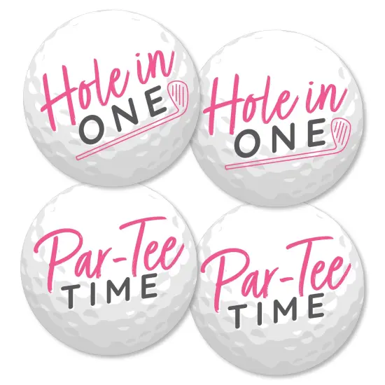 Big Dot of Happiness Golf Girl - Golf Ball Decorations DIY Pink Birthday Party or Baby Shower Essentials - Set of 20 {3}