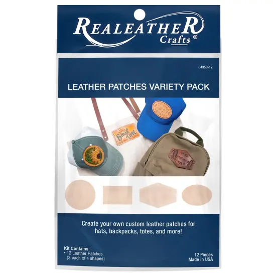 Realeather(R) Crafts Leather Patch Variety Pack 12/Pkg {1}