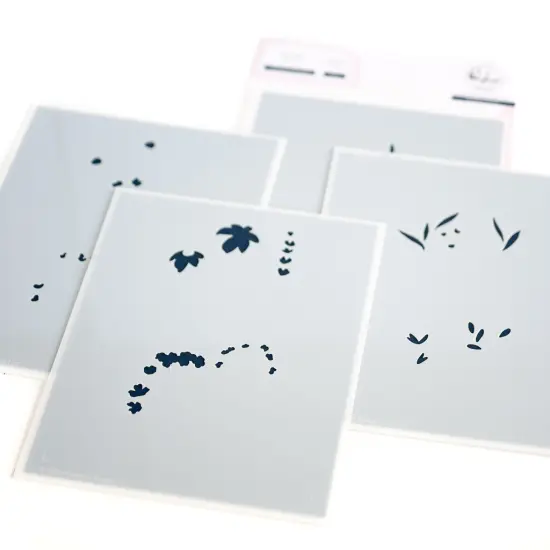 Pinkfresh Studio Stencils 4.25"X5.25" 4/Pkg-All Kinds Of Wonderful {1}