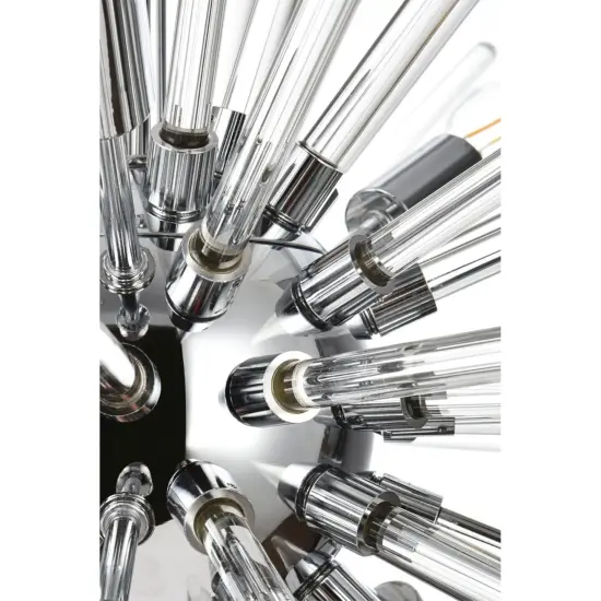 Sienna 46 inch crystal rod pendant in chrome {6}