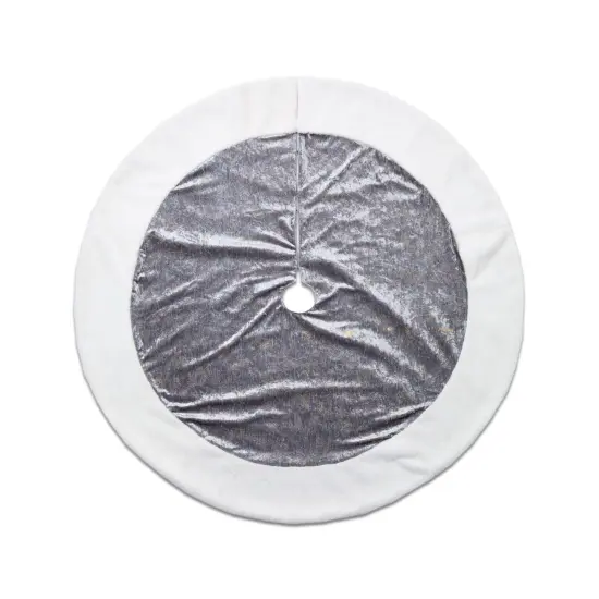 Velour Tree Skirt With Gold Micro Studs - 48" {1}