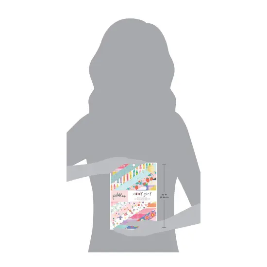 Pebbles Single-Sided Paper Pad 6"X8" 36/Pkg-Cool Girl, Gold Foil {6}
