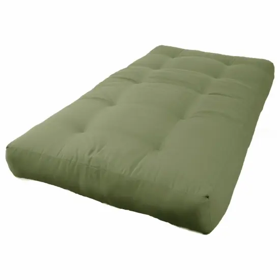 Blazing Needles Renewal 8-inch Twill Twin-size Futon Mattress - Sage - Sage {1}