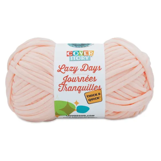 Lion Brand Cover Story Lazy Days Thick & Quick Yarn - Light Pink, 125 yards {1}