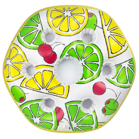 Pool Central Inflatable Lemon and Lime Swimming Pool Refreshment Float - 29&rdquo; Green {3}