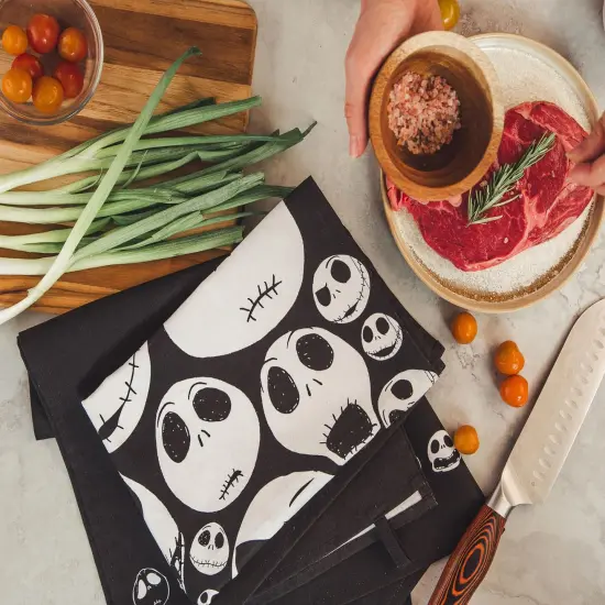 Disney The Nightmare Before Christmas Jack Skellington Faces Kitchen Towel Set {5}