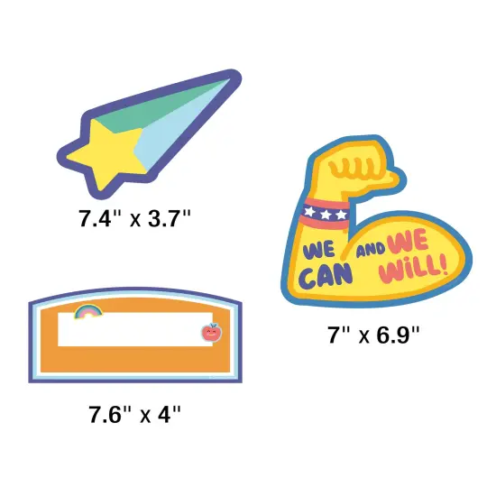 Carson Dellosa Pre-Punched We Stick Together 45-Piece Our Work Is Amazing Bulletin Board Set, Student Work Display Headers, Shooting Stars, Motivational Cutouts for Bulletin Board and More {4}