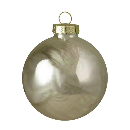 Northlight 2-Finish Glass Ball Christmas Ornaments - 2.5" (60mm) - Gold - 9ct {5}