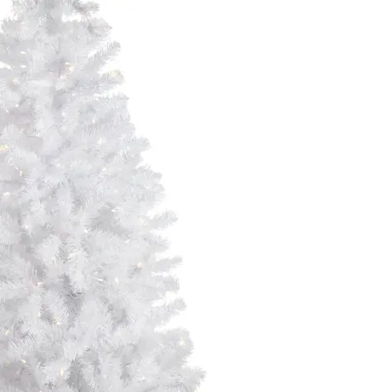 Northlight Pre-Lit Pencil White Georgian Pine Artificial Christmas Tree - 7.5' - Warm White LED Lights {5}
