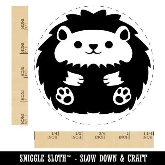 Cute and Round Hedgehog Ball Rubber Stamp for Stamping Crafting Planners {1}