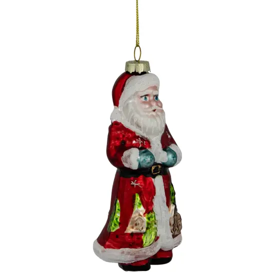 Northlight 5.5" Classic Saint Nicholas Hanging Glass Christmas Ornament Red {5}