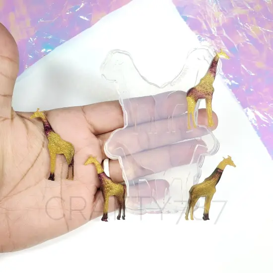 Giraffe / Jirafa Large Studs Earring Mold 2 Pairs (C11) {1}