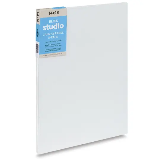 Blick Studio Cotton Canvas Panel - 14" x 18", Pkg of 5 {1}