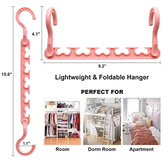 8-Pack-Closet-Organizers-and-Storage,Clothes-Organizer-Hangers for Heavy Clothes Sturdy Home Closet Organization and Storage,College-Dorm-Room-Essentials for Girls,Closet-Storage-Space-Saving-Hangers {2}