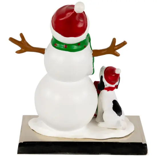 Northlight 6" Snowman and Puppy Christmas Stocking Holder White {6}