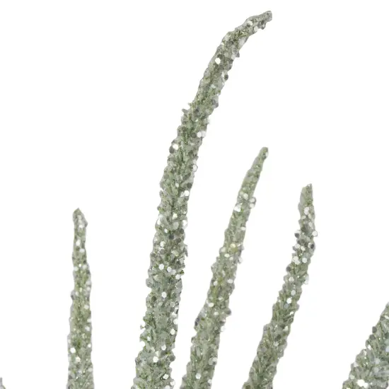 Northlight 25" White Glittered Artificial Foxtail Christmas Spray Green {4}