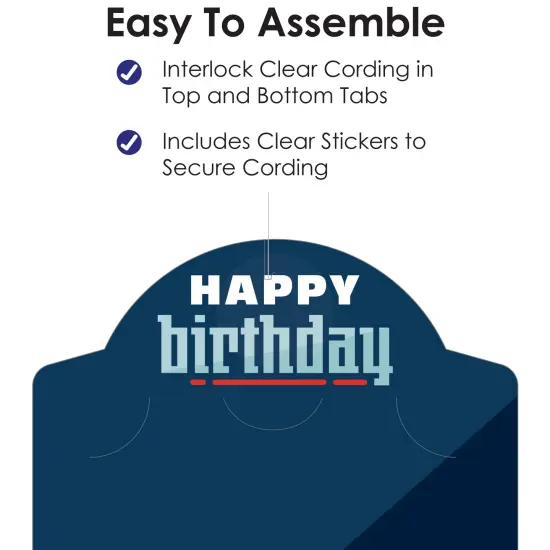 Big Dot of Happiness Boy 16th Birthday - Sweet Sixteen Birthday Party Vertical Photo Garland 35 Pieces {6}