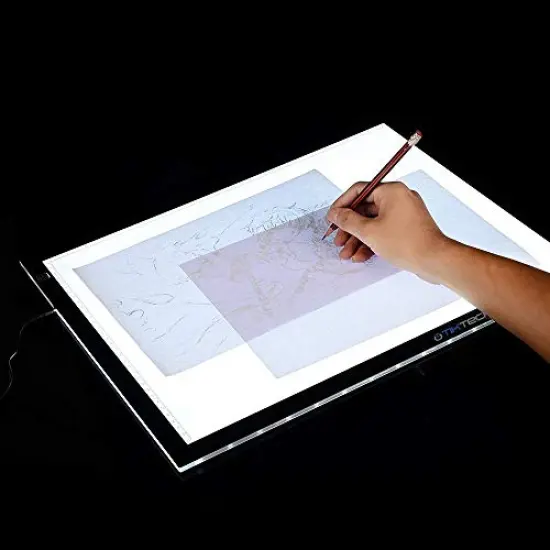 A4 Ultra-Thin Portable LED tracing Light Box Dimmable Brightness LED Art Tracing Pad for Artist Drawing Sketching Animation Stencilling and 5d Diamond Painting (Black, A4) {6}