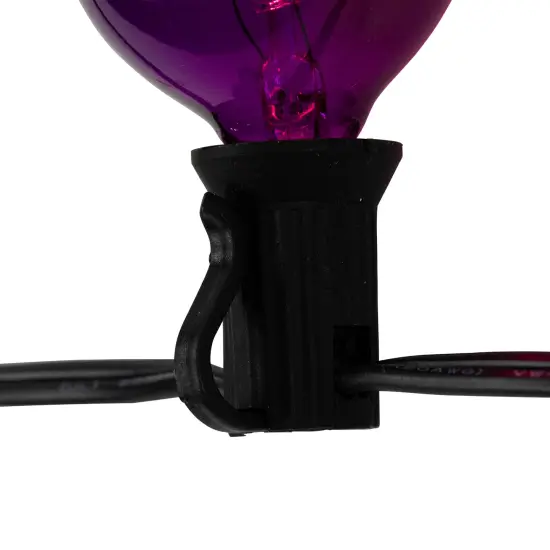 Northlight G40 Globe Halloween Lights - Orange and Purple - 9' Black Wire - 10ct {7}