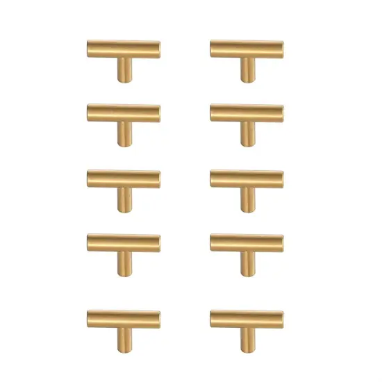 Quinn Brass T Bar Pull Multipack (set of 10) {1}
