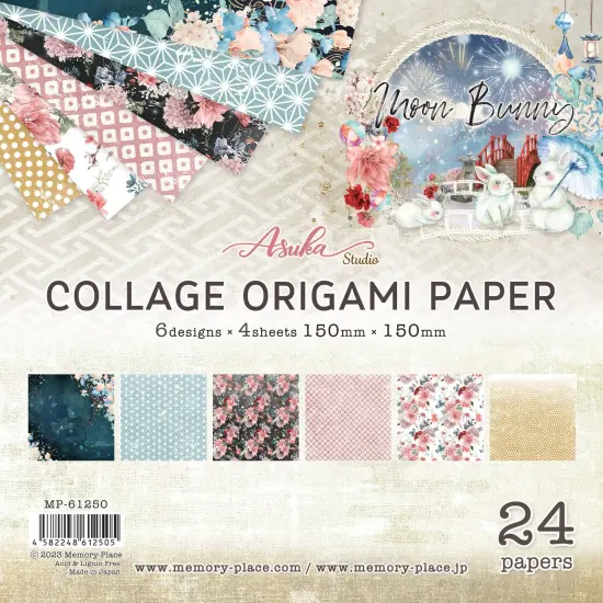 Asuka Studio Collage Origami Paper 6"X6" 24/Pkg-Moon Bunny {1}