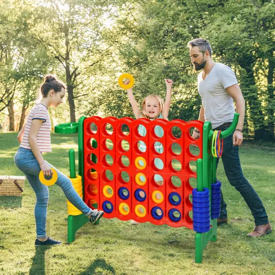 2.5Ft 4-to-Score Giant Game Set Perfect for Indoor-Outdoor Use Green {2}
