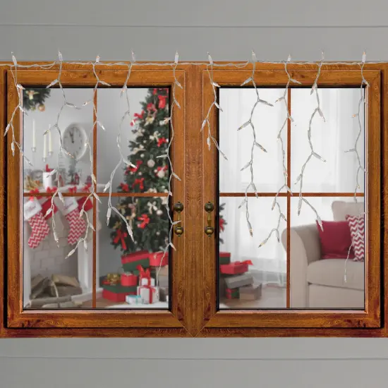 Northlight Commercial Icicle Mini Christmas Lights - Clear - 18' White Wire - 300ct {4}