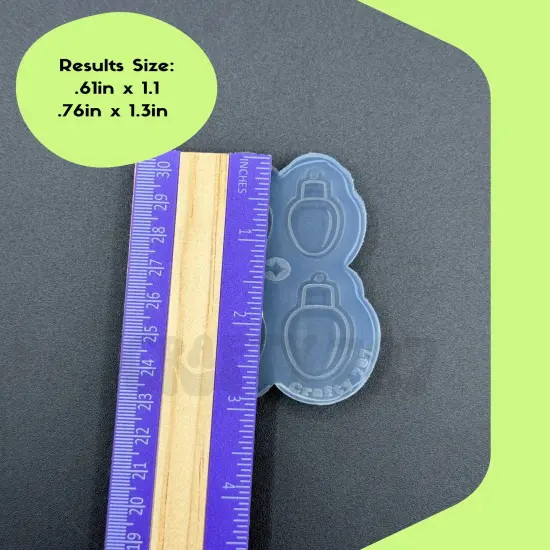 Mini Christmas Light Bulb Earring Silicone Mold (B15) {2}