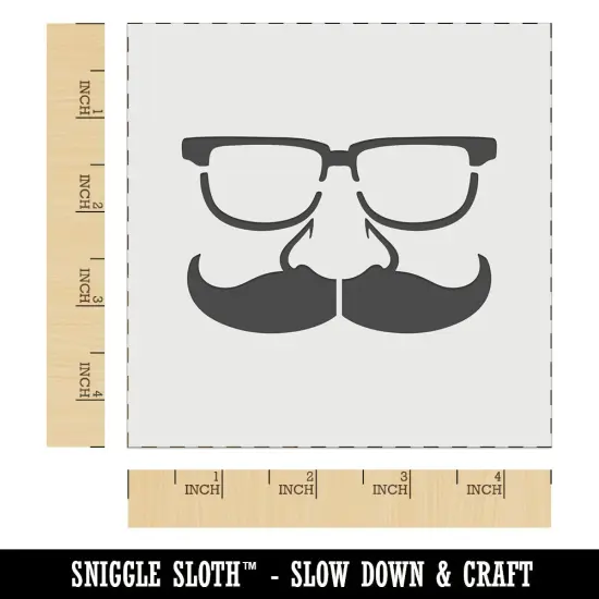 Funny Glasses with Nose and Mustache Wall Cookie DIY Craft Reusable Stencil {6}