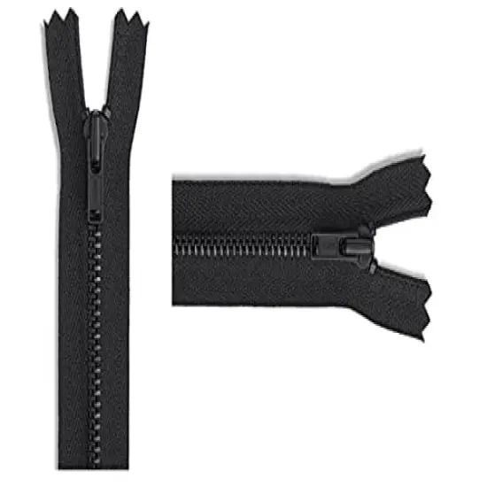 #3 Oxidized Brass Dress YKK Lightweight Zipper - Color: Black - Choose Your Length - Made in The United States (1 Zipper Per Pack) (30" Inches) {1}