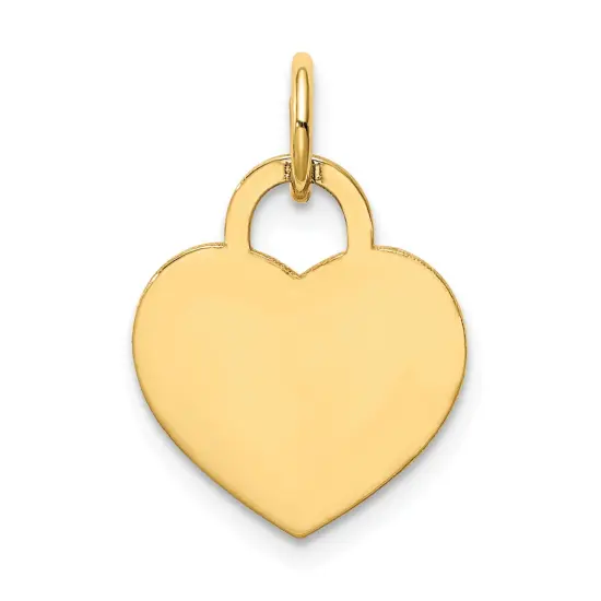 14K Gold Heart Charm 0.558 grams Jewerly 19mm x 12mm {4}