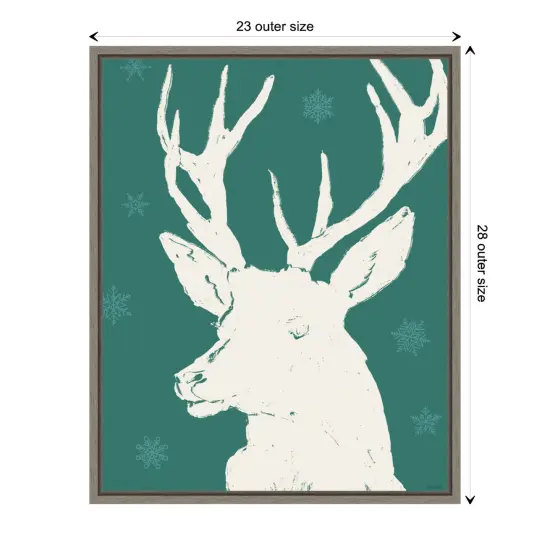 Seasonal Shades V Reindeer by Anne Tavoletti Canvas Art Framed {3}