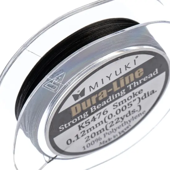 Miyuki Dura-Line 0.12mm Strong Beading Thread, 20m Black {2}