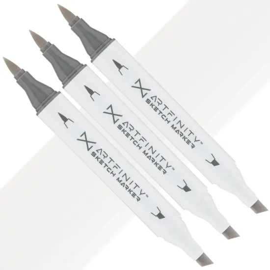 Artfinity Sketch Marker Sets - Set of 3 - Neutral Gray, Vibrant, Professional, Dye-Based Alcohol Markers for Artists, Drawing, Travel, & More {2}