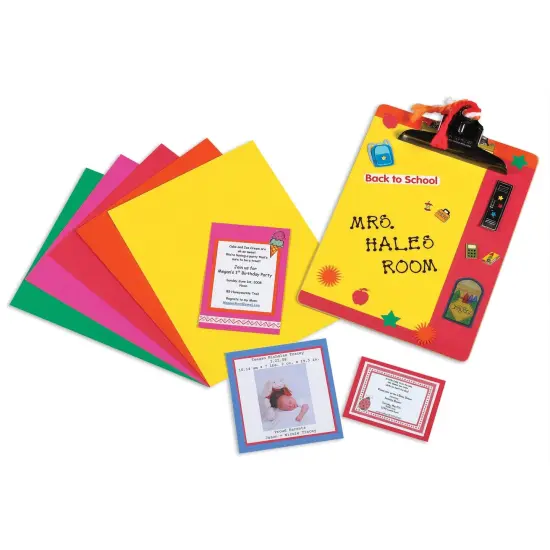 Bright Card Stock, 5 Assorted Colors, 8-1/2" x 11", 100 Sheets {2}