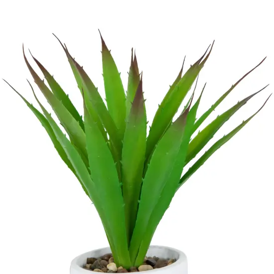 Northlight Potted Artificial Agave Succulent Plant - 13.5" Green {5}