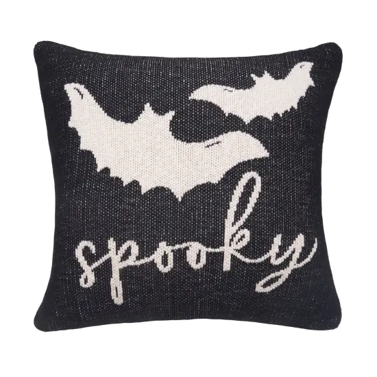 Bats Reversible Halloween Knitted Pillow, 20" x 20" {1}