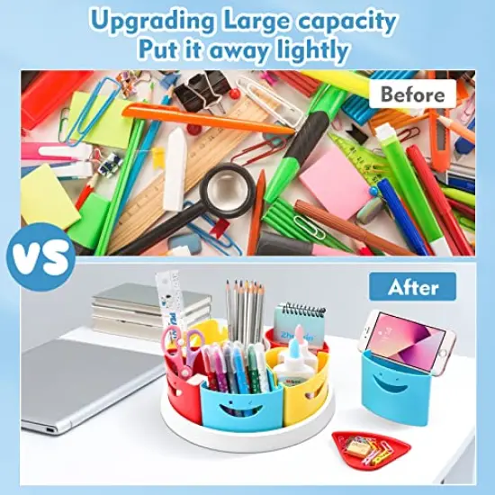 360&deg; Spinning Pen Holder and Pencil/Marker Organizer Caddy for Desk for Office, Classroom - Kids Craft Supplies Organization and Storage {5}