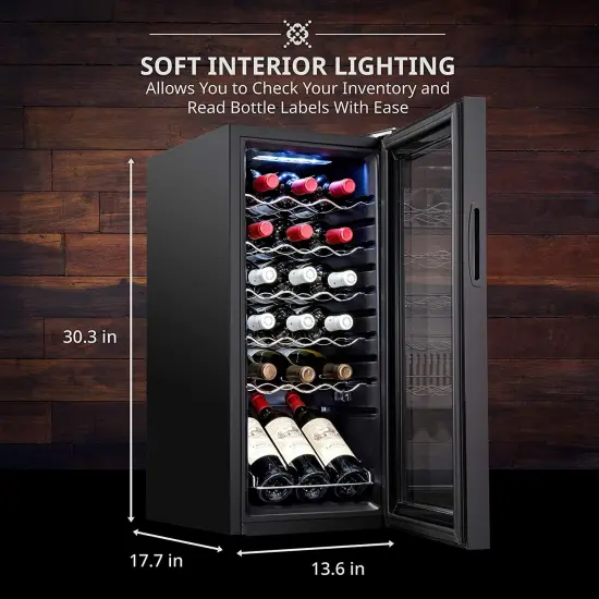 Ivation Wine Cooler with WiFi, Freestanding Wine Fridge w/Smart App Control {2}