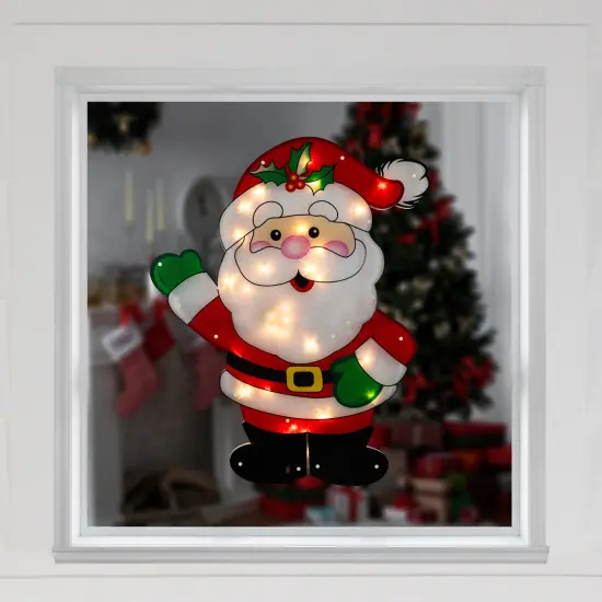 Northlight Lighted 2D Santa Claus Outdoor Christmas Decoration - 30.5" - Clear Lights Red {4}